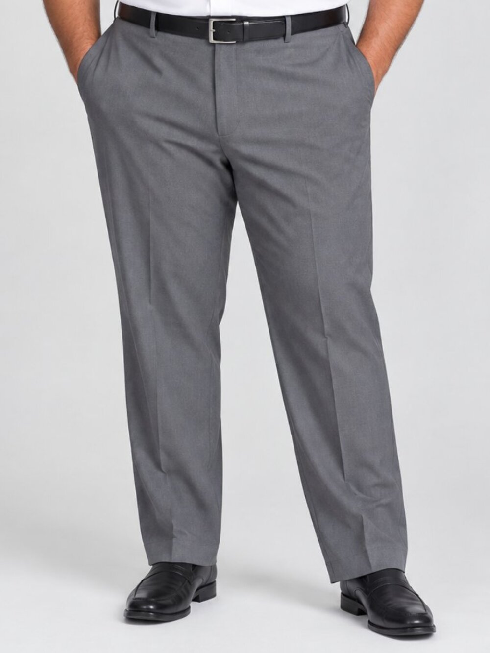 Haggar Cool 18 Men's Gray Dress Pants Size 18 x 30 Flat Front